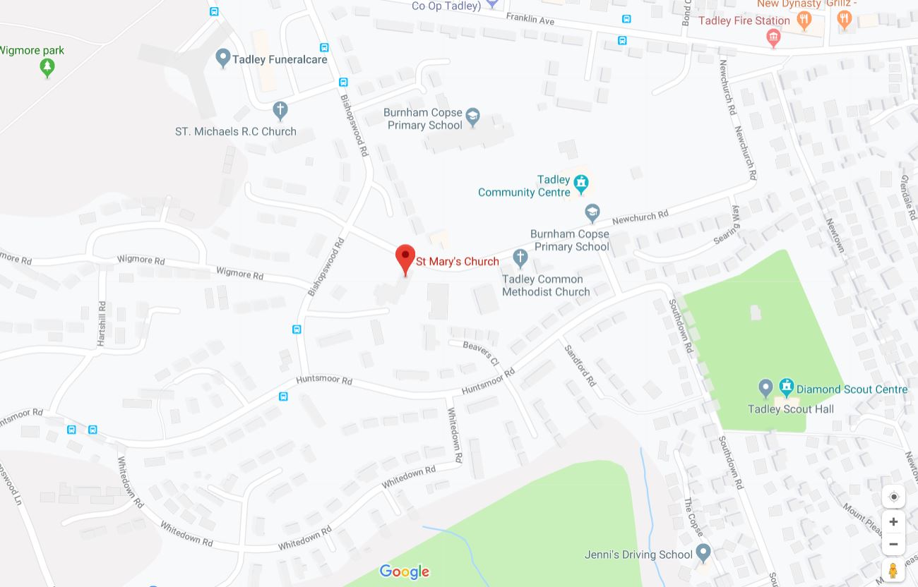 Tadley St Marys Church Map